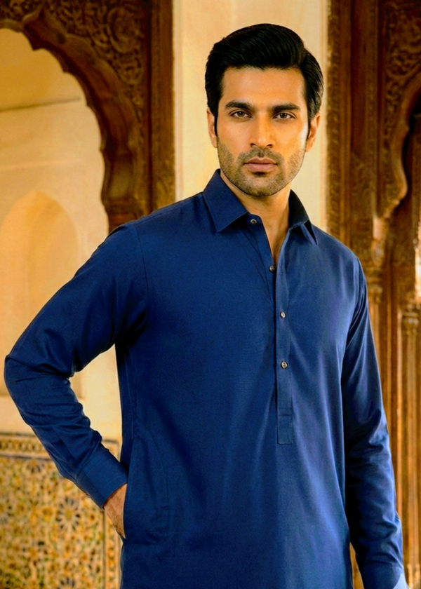 Royal Blue Cotton Latha