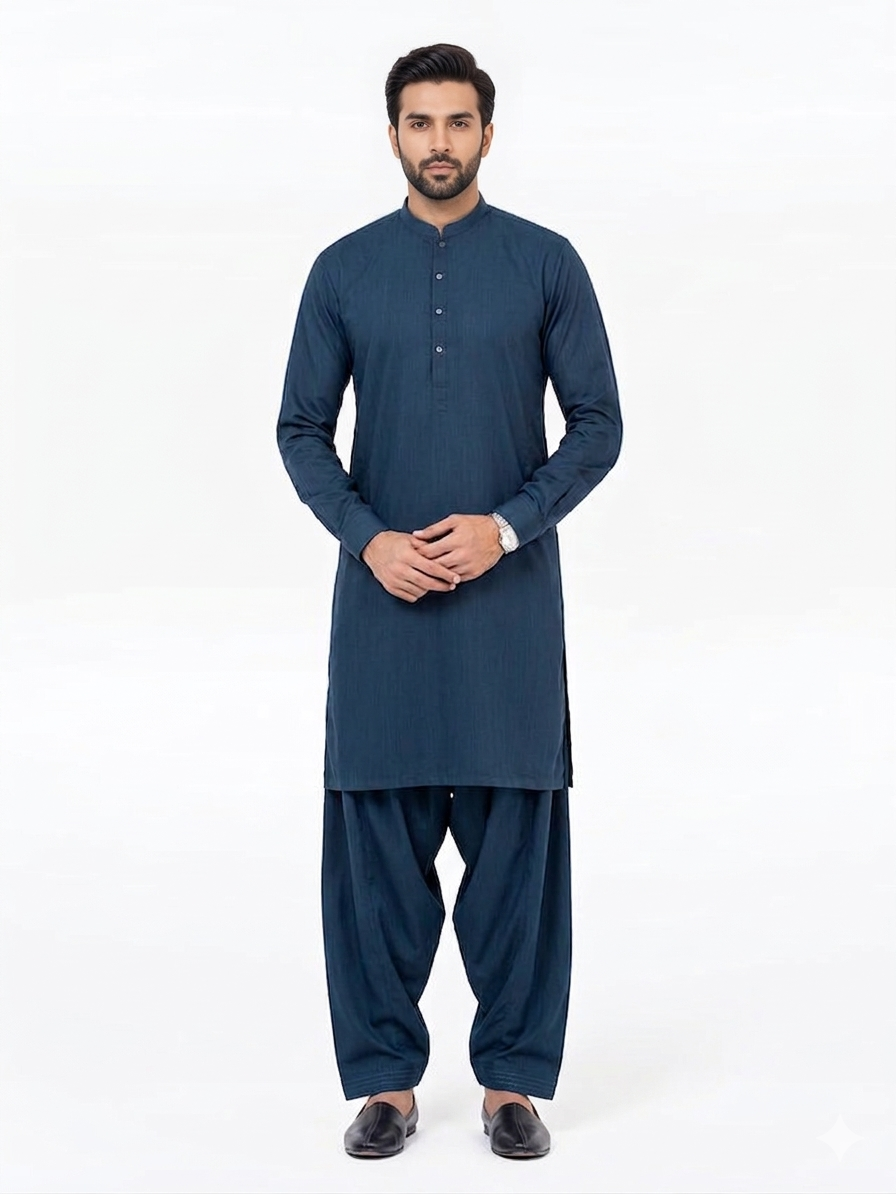Zincish Blue Soft Cotton Latha