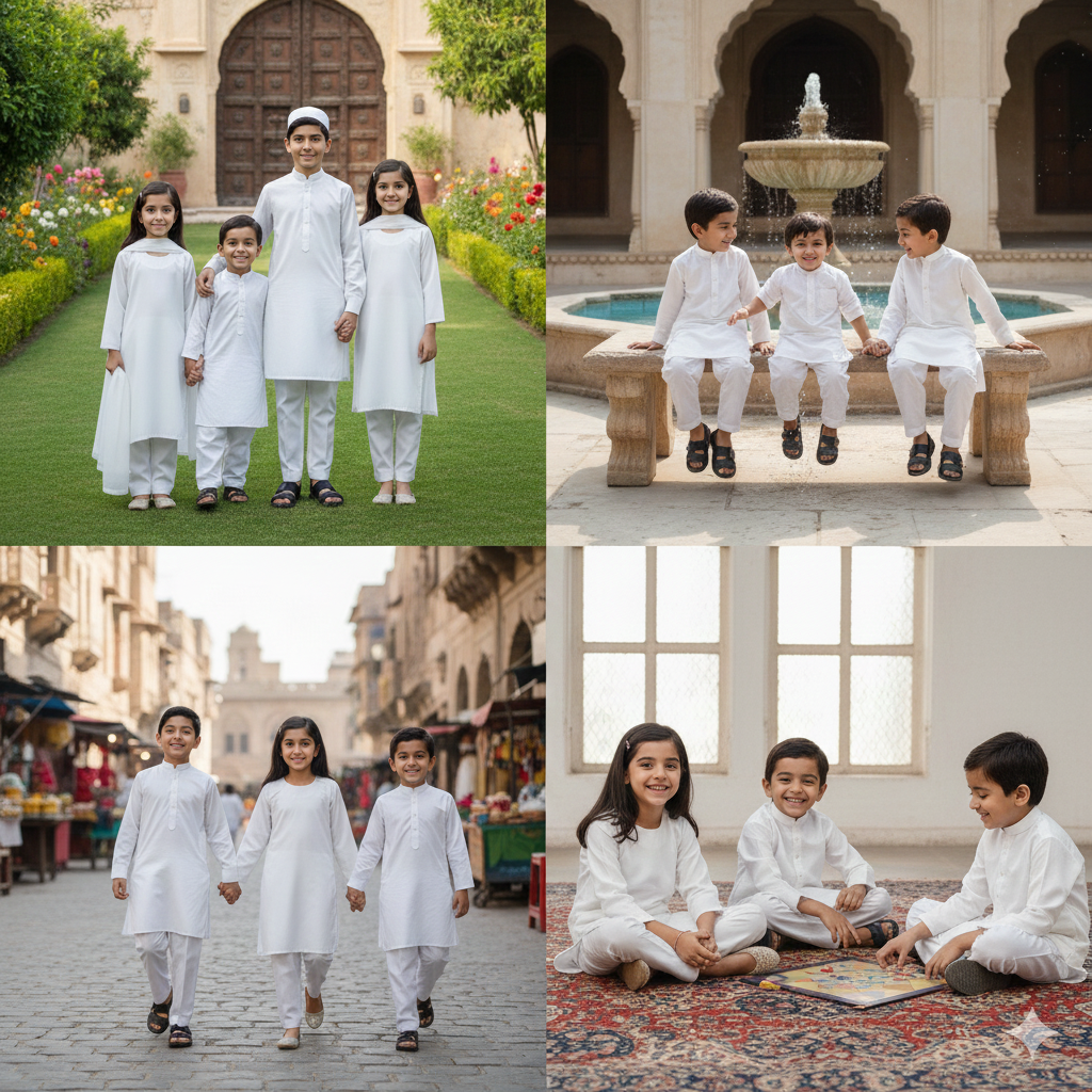 New Year Deal. Kids Plain White Cotton Slub fabric For Multiple Use.