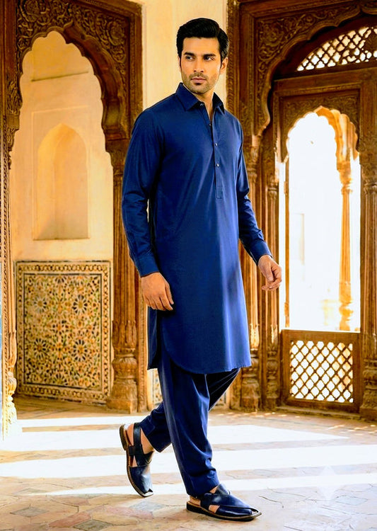 Royal Blue Cotton Latha