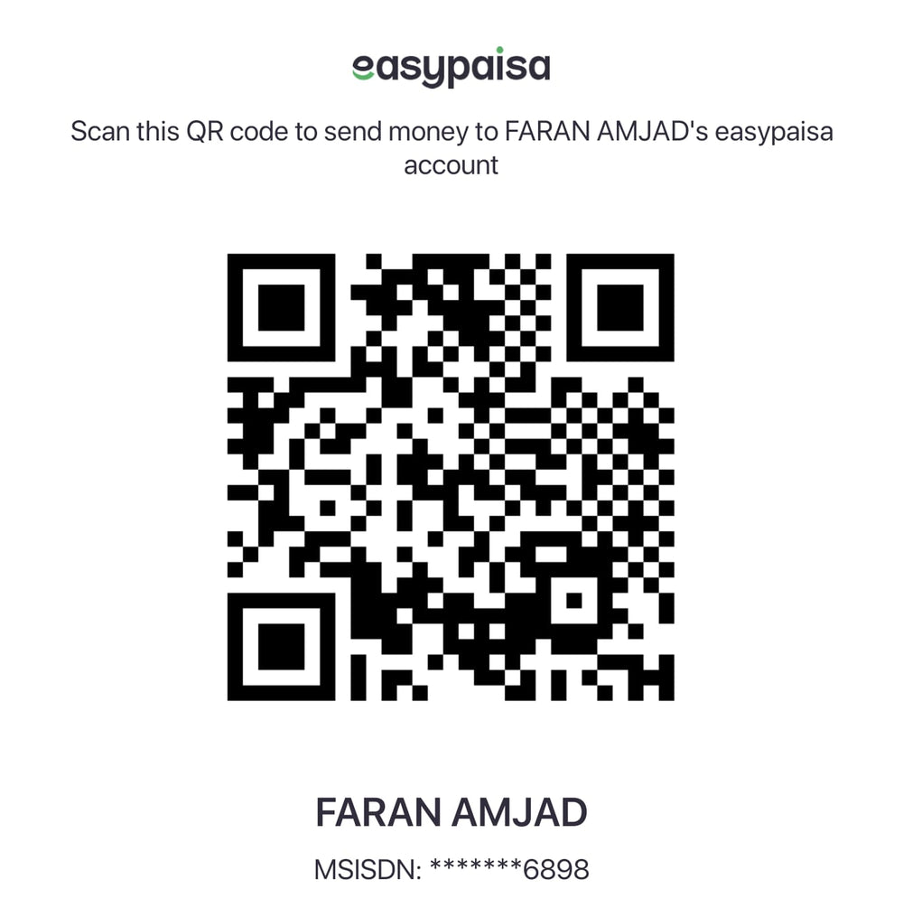Easypaisa QR code for Faran Amjad